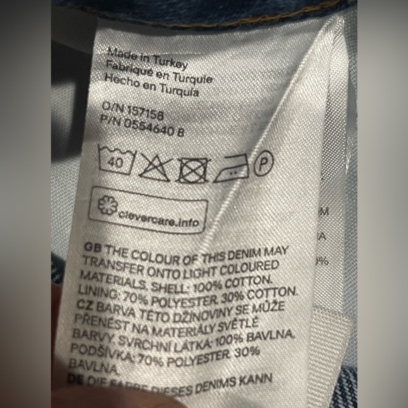 🩵H&M Distressed Medium Wash Denim Midi Skirt Women’s Size 0 NWT🩵 - Picture 8 of 11